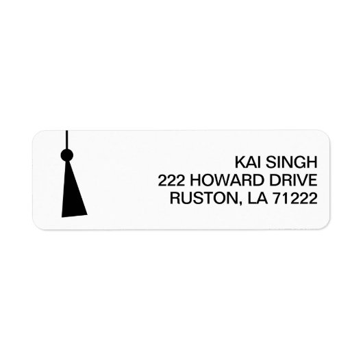 Modern Graduation Return Address Label (Vorne)