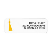 Modern Graduation Return Address Label (Vorne)