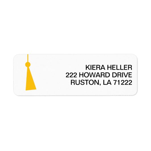 Modern Graduation Return Address Label (Vorne)