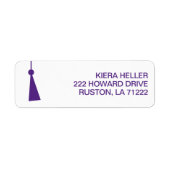 Modern Graduation Return Address Label (Vorne)