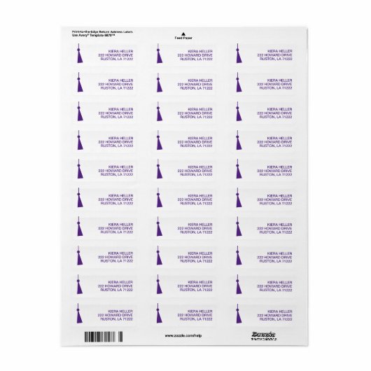 Modern Graduation Return Address Label (Vorne)