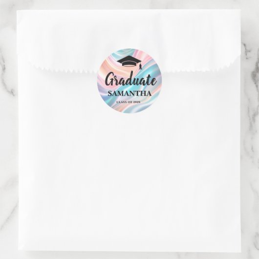 Modern  Graduation  Runder Aufkleber (Tasche)