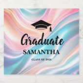 Modern  Graduation  Schaumweinetikett (Einzelnes Label)