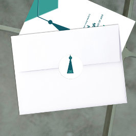 Modern Graduation Tassel Envelope Seal Sticker