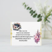 Modern Graduation Thank You Card Elegant Class of  Postkarte (Stehend Vorderseite)