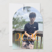  Modern Graduation Typography 2026 Script Photo  Einladung (Vorderseite)