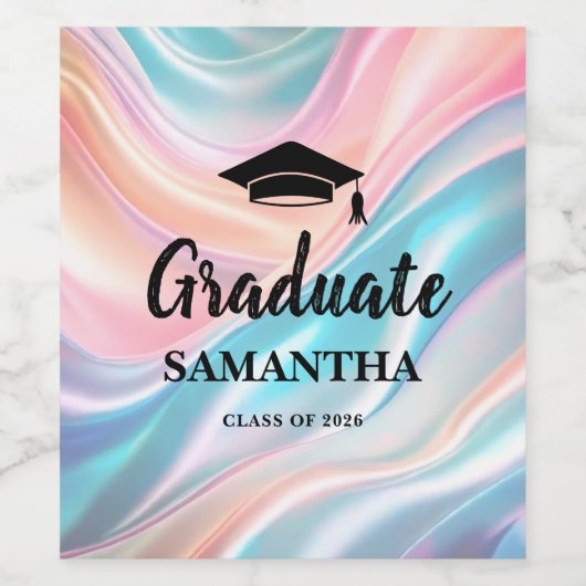 Modern  Graduation  Weinetikett (Einzelnes Label)