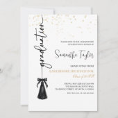 Modern Graduation with Photo Invitation Einladung (Vorderseite)