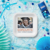 Modern graduation year photo graduate pappteller (Party)