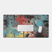 Modern Graffiti Drip Paint Colorful Urban Custom Schreibtischunterlage (Tastatur & Maus)