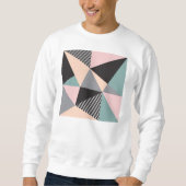 modern, grafisch, Entwurf, Schwarzes, Rosa, Minze, Sweatshirt (Vorderseite)