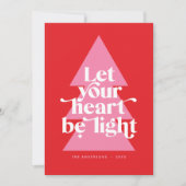 Modern grafisch minimal Weihnachten rot und rosa (Vorderseite)