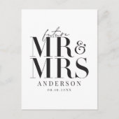 Modern, grafisch, typografisch Save the Date Postkarte (Vorderseite)