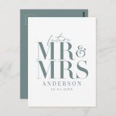 Modern, grafisch, typografisch Save the Date Postkarte (Vorne/Hinten)