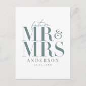 Modern, grafisch, typografisch Save the Date Postkarte (Vorderseite)