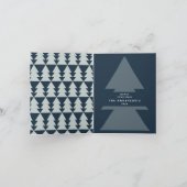 Modern grafischer Minimaler Weihnachtsbaum Feiertagskarte (Innenseite)