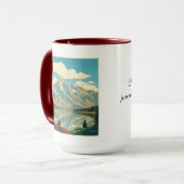 Modern Grand Teton Alpine Zen Personalized Tasse (Vorderseite Links)