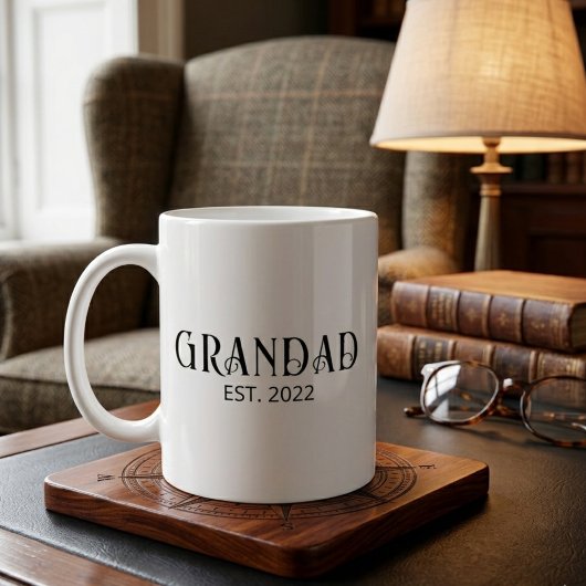 Modern Grandad Established Black Script  Kaffeetasse