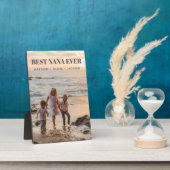 Modern Grandkids Names Custom Best Nana Ever Photo Fotoplatte (Seite)