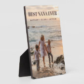 Modern Grandkids Names Custom Best Nana Ever Photo Fotoplatte (Seite)