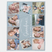 Modern Grandma 10 Photo Collage Cute Heart Fleecedecke (Vorderseite)