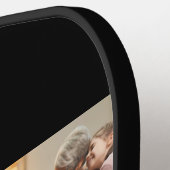 Modern Grandma Established 3 Photo White Script Pickleball Schläger (Linke Seite)