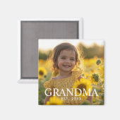 Modern Grandma Photo Magnet (Vorderseite/Rückseite)