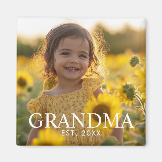 Modern Grandma Photo Magnet (Vorne)