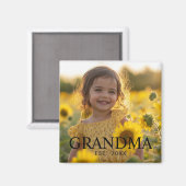 Modern Grandma Photo Magnet (Vorderseite/Rückseite)