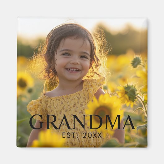 Modern Grandma Photo Magnet (Vorne)