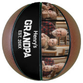 Modern Grandpa Est. Name Year 3 Photo Basketball (Vertikal)