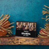 Modern Grandpa Est. Name Year 3 Photo Fotoplatte (Seite)