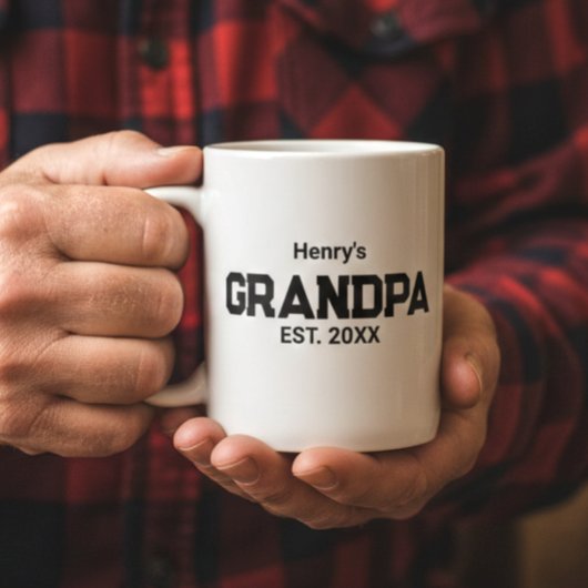 Modern Grandpa Established Est. Name Year  Kaffeetasse