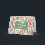 Modern Grandson und seine Ehefrau frohe Weihnachte Karte<br><div class="desc">Frohe Weihnachten für Enkel und seine Ehefrau-Karte mit modernen roten und grünen Herringbone-Muster und nachdenklichen Vers.</div>