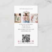 Modern Graphic Designer Professional Photo QR Code Visitenkarte (Rückseite)