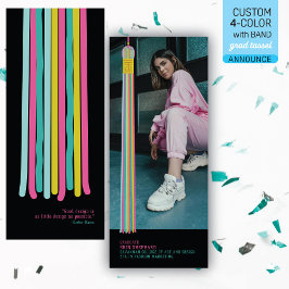 Modern Graphic Photo Graduation Announcement