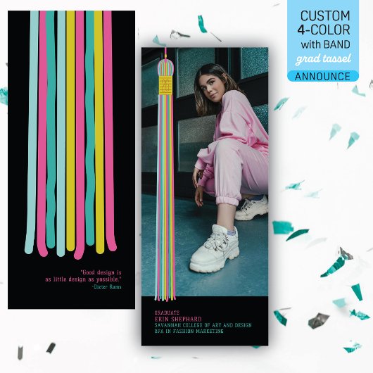 Modern Graphic Photo Graduation Announcement