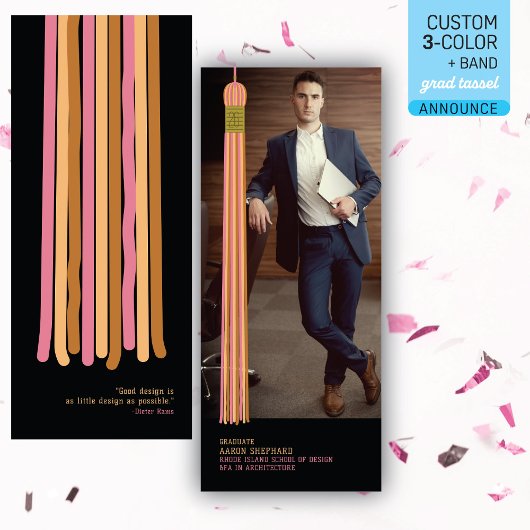 Modern Graphic Photo Graduation Announcement