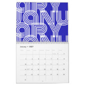 Modern Graphic Typografy Blue White Kalender (Jan 2027)