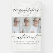 Modern gratulieren Renten Foto Banner (Vertikal)