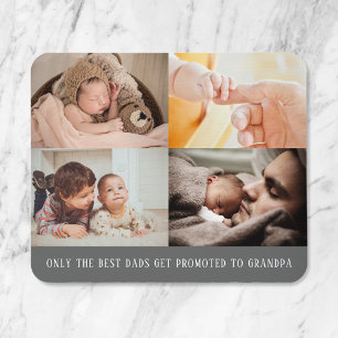Modern Grau 4 Foto Collage für Opa Mousepad