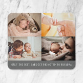 Modern Grau 4 Foto Collage für Opa Mousepad