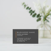 Modern Grau Charming Manager Business Card Visitenkarte (Stehend Vorderseite)