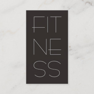 Modern Grau Professionell Fitness Minimalistisch Visitenkarte