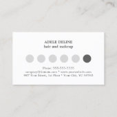 Modern Grau Silver White Pattern Loyalty Card Treuekarte (Rückseite)