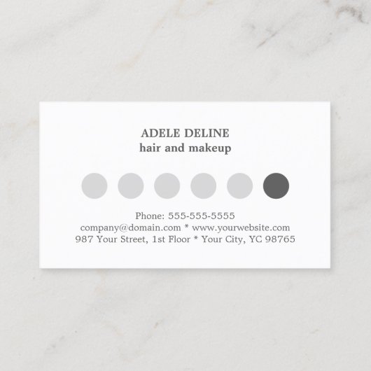 Modern Grau Silver White Pattern Loyalty Card Treuekarte (Rückseite)