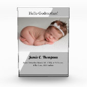 Modern Grau Werden Sie mein Mädchen von meinem Vat Fotoblock (Vorderseite)