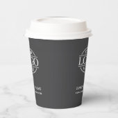 Modern graue Firmenlogo Pappbecher (Links)