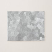 Modern - graue und weiße Polygon-Form abstrakt Puzzle (Horizontal)