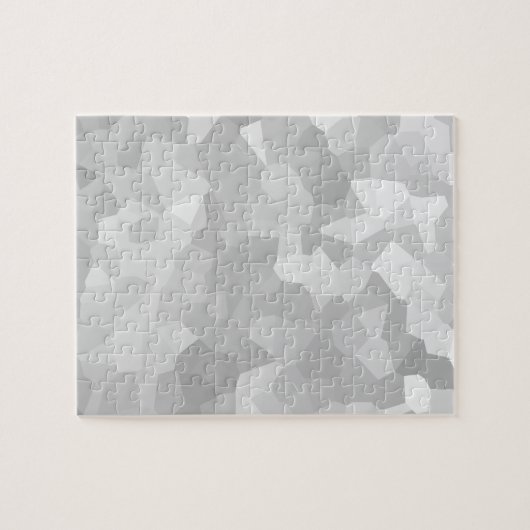 Modern - graue und weiße Polygon-Form abstrakt Puzzle (Horizontal)